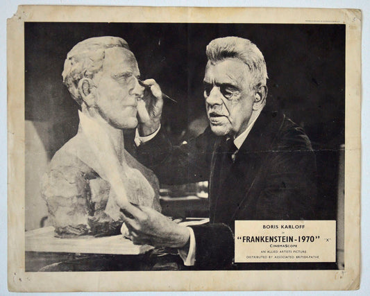 Frankenstein 1970    Original UK Cinema Black And White Lobby Card / Front Of House (F.O.H.) Still Photograph     