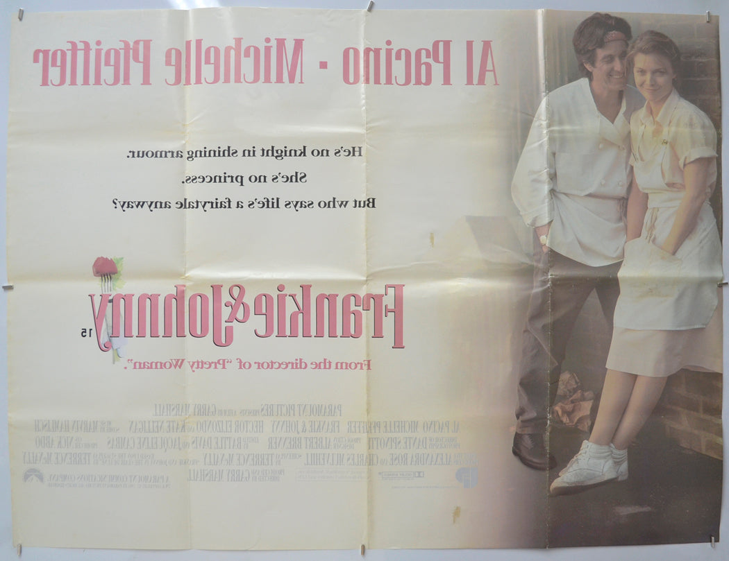 FRANKIE AND JOHNNY (Back) Cinema Quad Movie Poster 