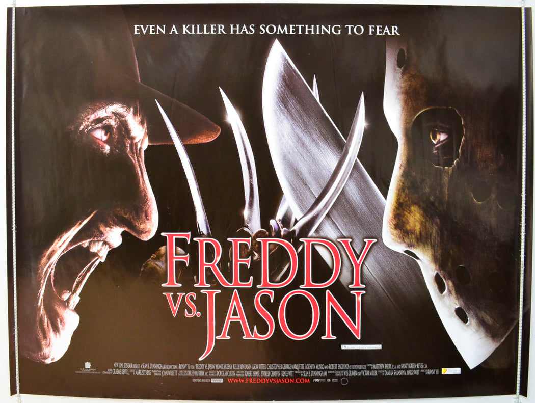 Freddy vs Jason  Original British Quad Poster - Film Poster - Movie Poster