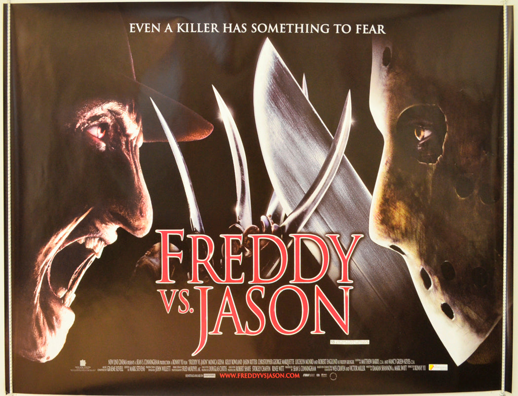 Freddy vs Jason Original Quad Poster - Film Poster - Movie Poster  