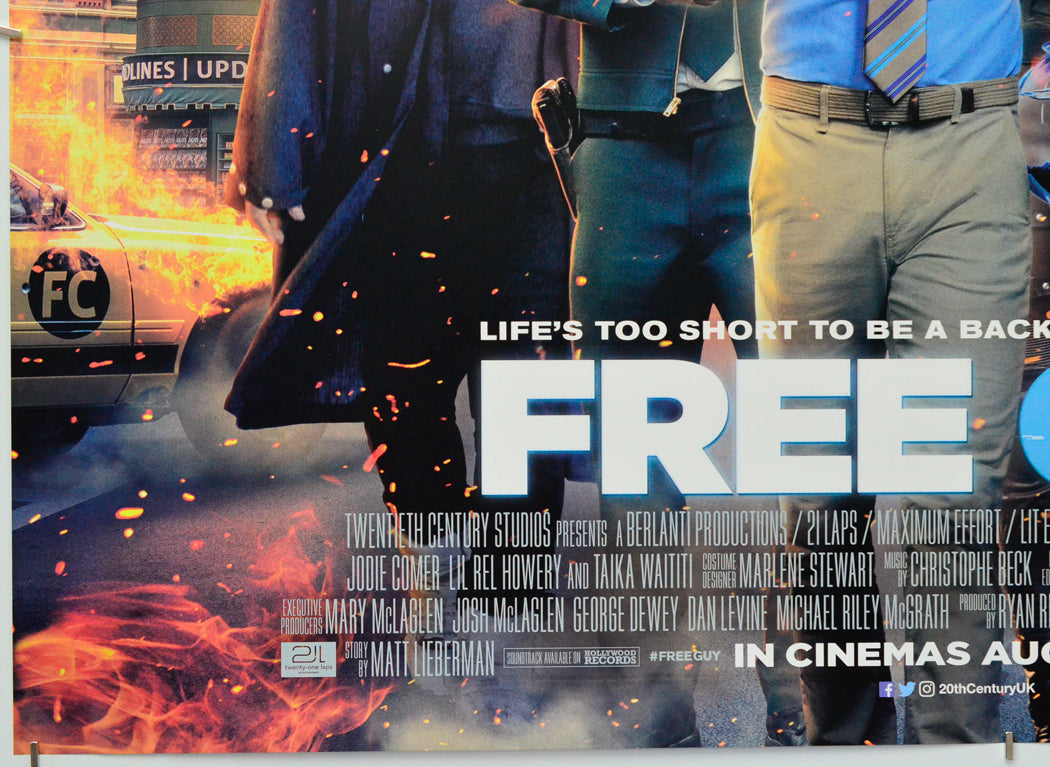 Free Guy (Bottom Left) Cinema Quad Movie Poster 