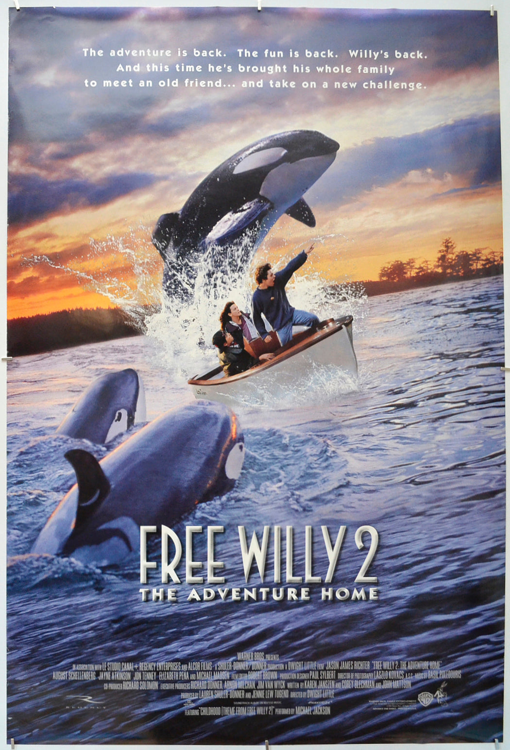 Free Willy 2 - Original One Sheet Poster - Film Poster - Movie Poster