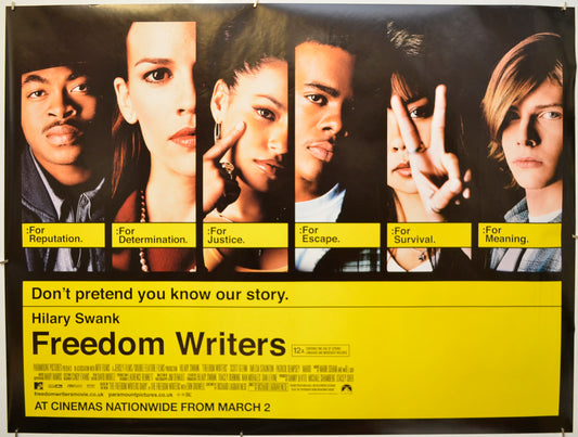 Freedom Writers Original Quad Poster - Film Poster - Movie Poster  