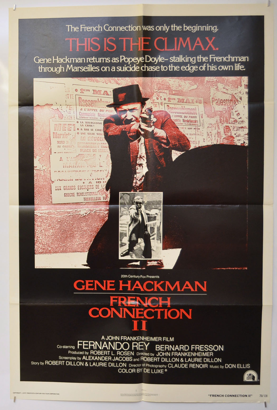 French Connection II Original One Sheet Poster - Film Poster - Movie Poster