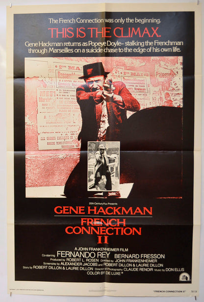 French Connection II Original One Sheet Poster - Film Poster - Movie Poster