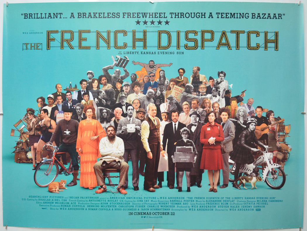 The French Dispatch Original Quad Poster - Film Poster - Movie Poster