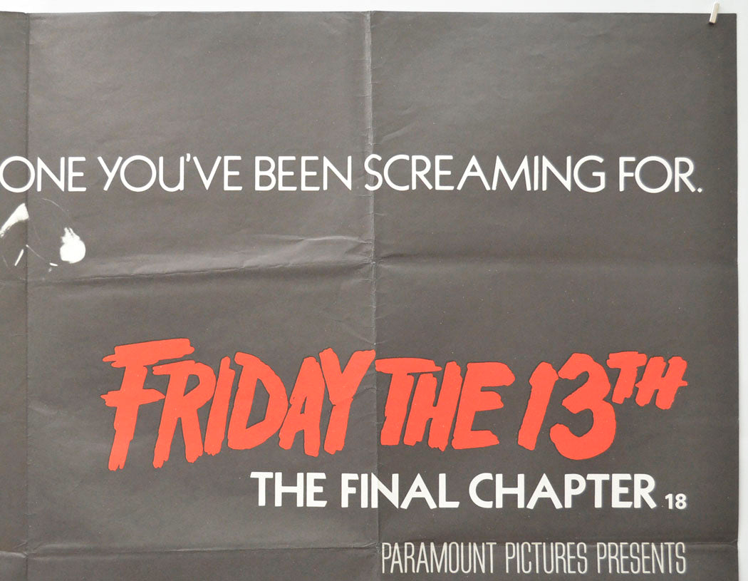 FRIDAY 13TH : THE FINAL CHAPTER (Top Right) Cinema Quad Movie Poster 