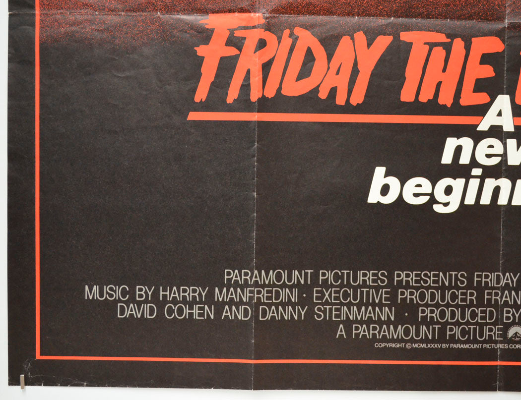 FRIDAY 13TH : PART V (Bottom Left) Cinema Quad Movie Poster 