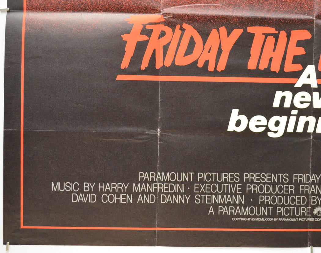 FRIDAY THE 13TH PART V : A NEW BEGINNING (Bottom Left) Cinema Quad Movie Poster 