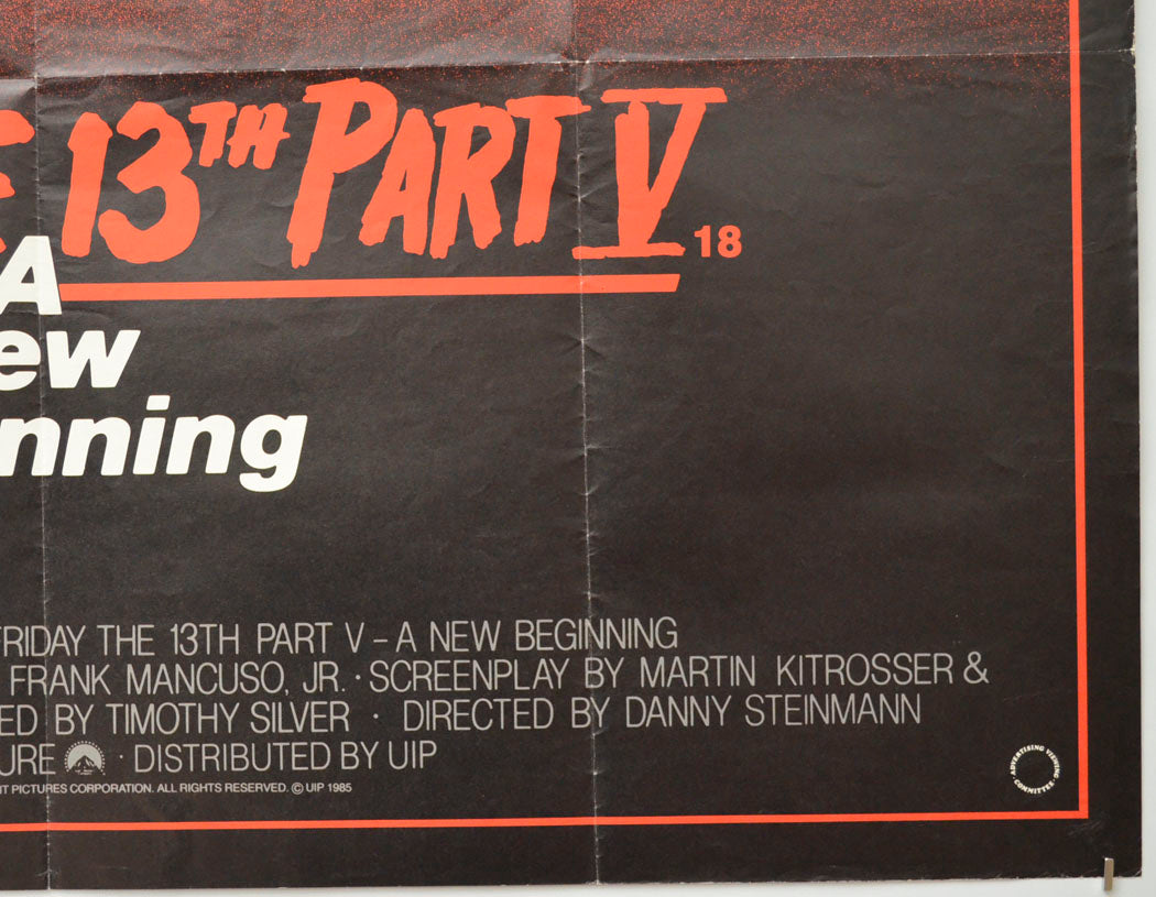 FRIDAY 13TH : PART V (Bottom Right) Cinema Quad Movie Poster 