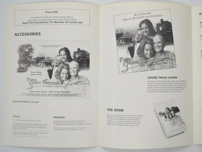 FRIED GREEN TOMATOES AT THE WHISTLE STOP CAFE Cinema Exhibitors Campaign Pressbook - INSIDE 