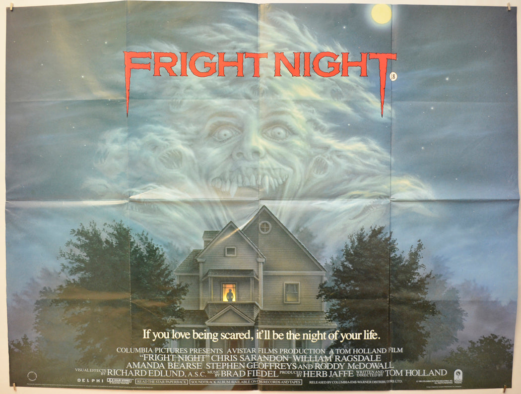 Fright Night  Original Quad Poster - Film Poster - Movie Poster