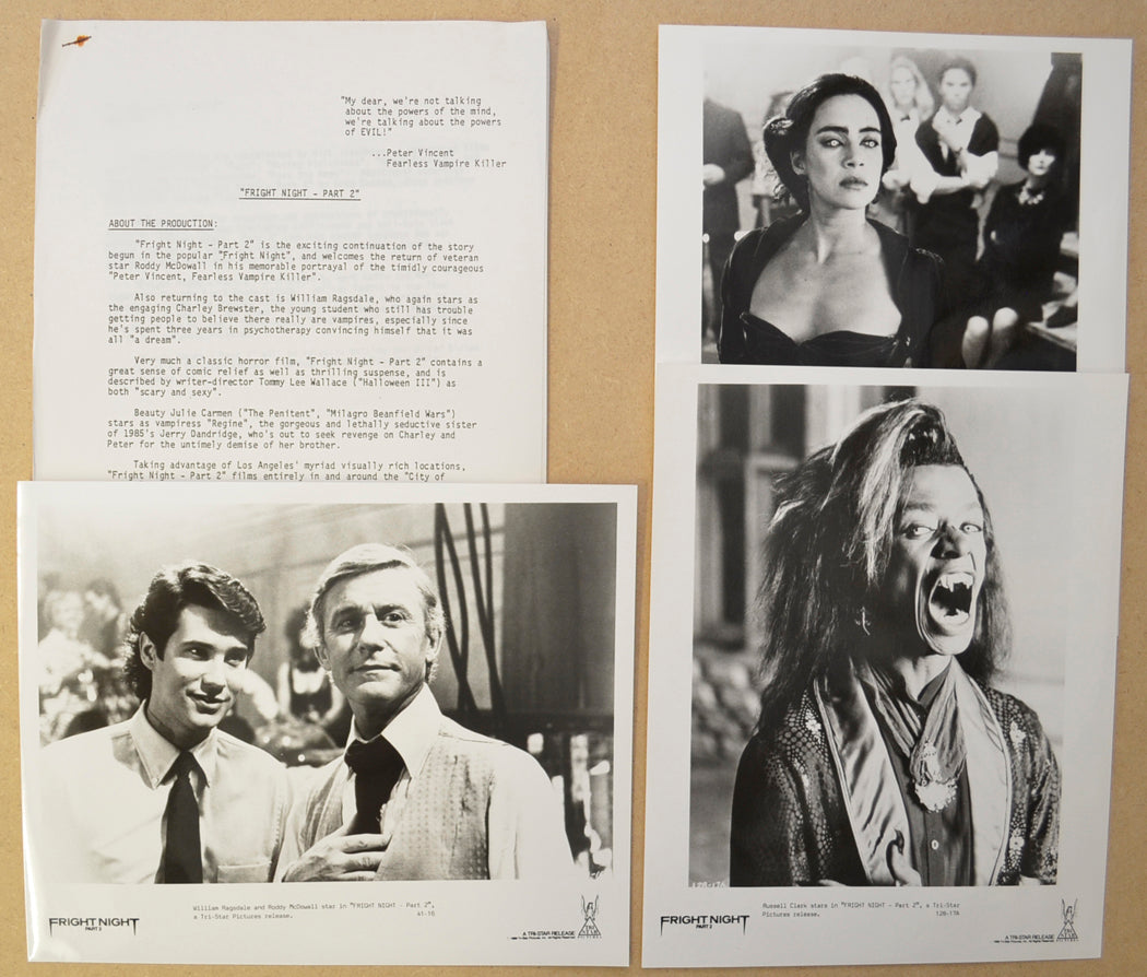 Fright Night Part 2 Original Cinema Exhibitors Press Kit 