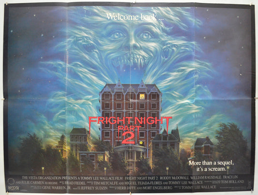 Fright Night Part 2 Original Quad Poster - Film Poster - Movie Poster