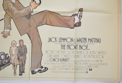 THE FRONT PAGE (Bottom Right) Cinema Quad Movie Poster 