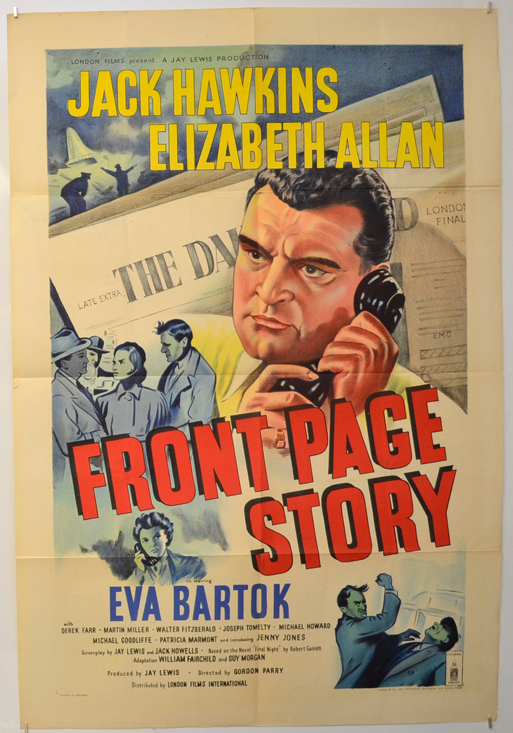 Front Page Story Original One Sheet Poster - Film Poster - Movie Poster