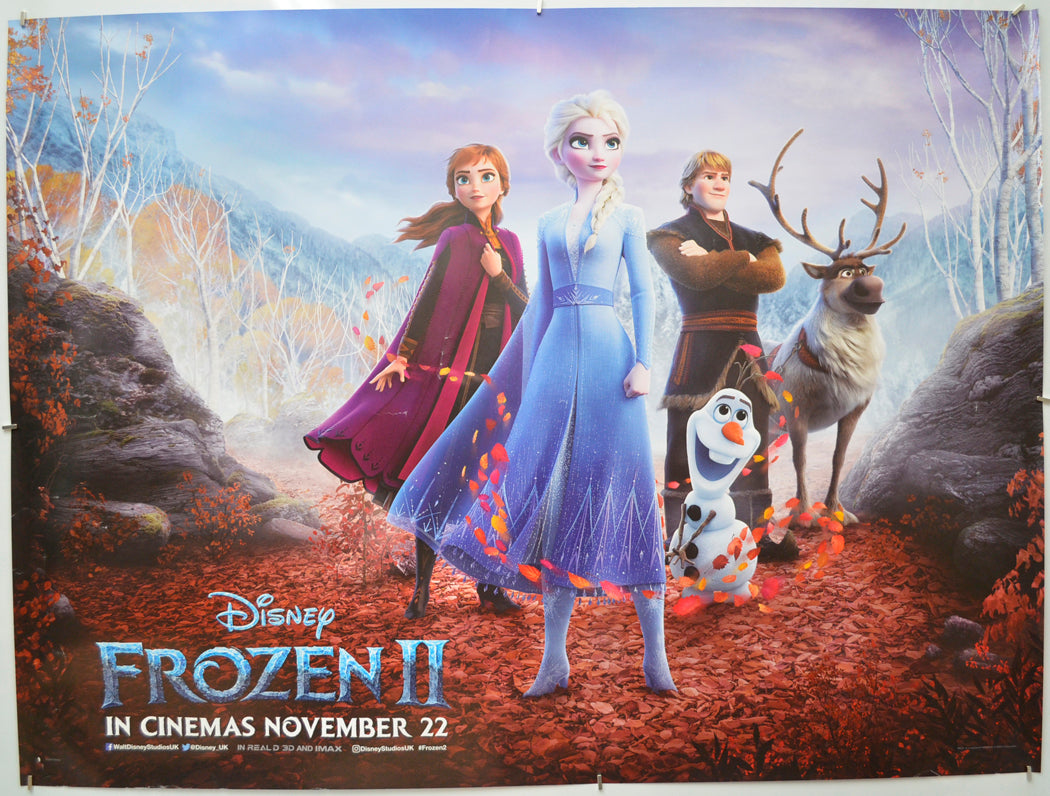 Frozen 2 (Teaser / Advance Version)  Original Quad Poster - Film Poster - Movie Poster