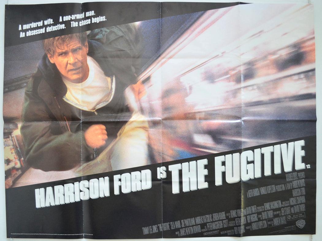 The Fugitive Original Quad Poster - Film Poster - Movie Poster  