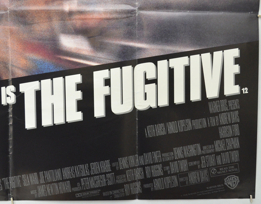 THE FUGITIVE (Bottom Right) Cinema Quad Movie Poster 