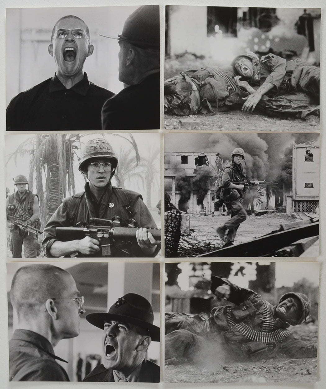 Full Metal Jacket  6 Original Black And White Press Stills 