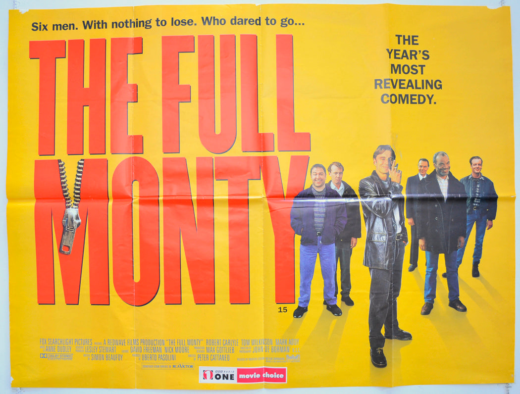 The Full Monty Original Quad Poster - Film Poster - Movie Poster  