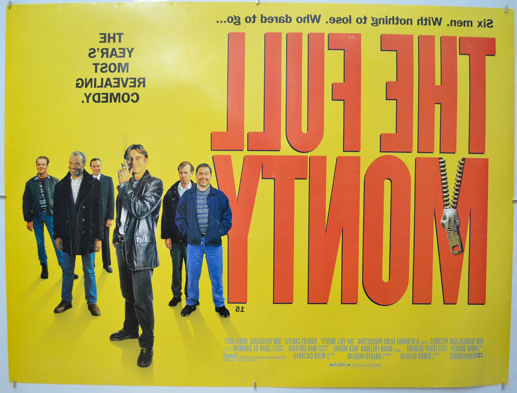 THE FULL MONTY (Back) Cinema Quad Movie Poster 