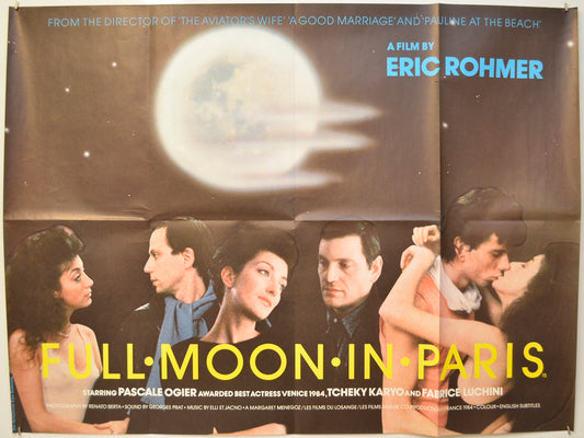 Full Moon In Paris (a.k.a. Les nuits de la pleine lune) Original Quad Poster - Film Poster - Movie Poster