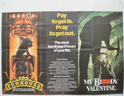 The Funhouse / My Bloody Valentine (Double Bill) Original Quad Poster - Film Poster - Movie Poster