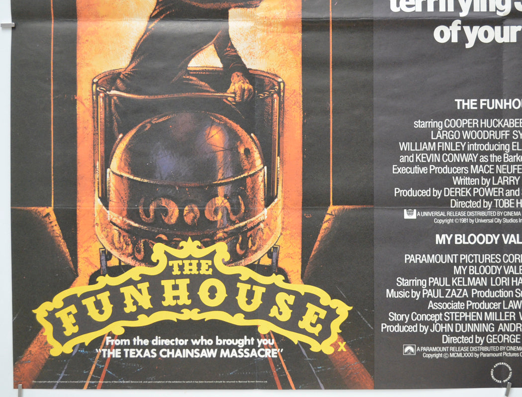 THE FUNHOUSE / MY BLOODY VALENTINE (Bottom Left) Cinema Quad Movie Poster 