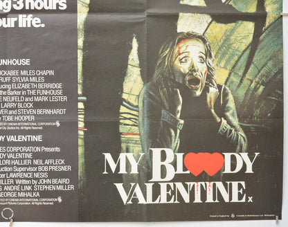 THE FUNHOUSE / MY BLOODY VALENTINE (Bottom Right) Cinema Quad Movie Poster 