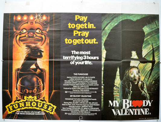 The Funhouse / My Bloody Valentine (Double Bill) Original Quad Poster - Film Poster - Movie Poster