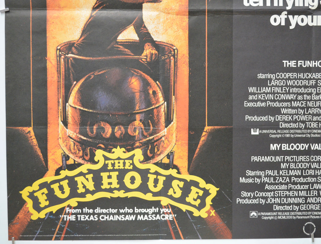 THE FUNHOUSE / MY BLOODY VALENTINE (Bottom Left) Cinema Quad Movie Poster 