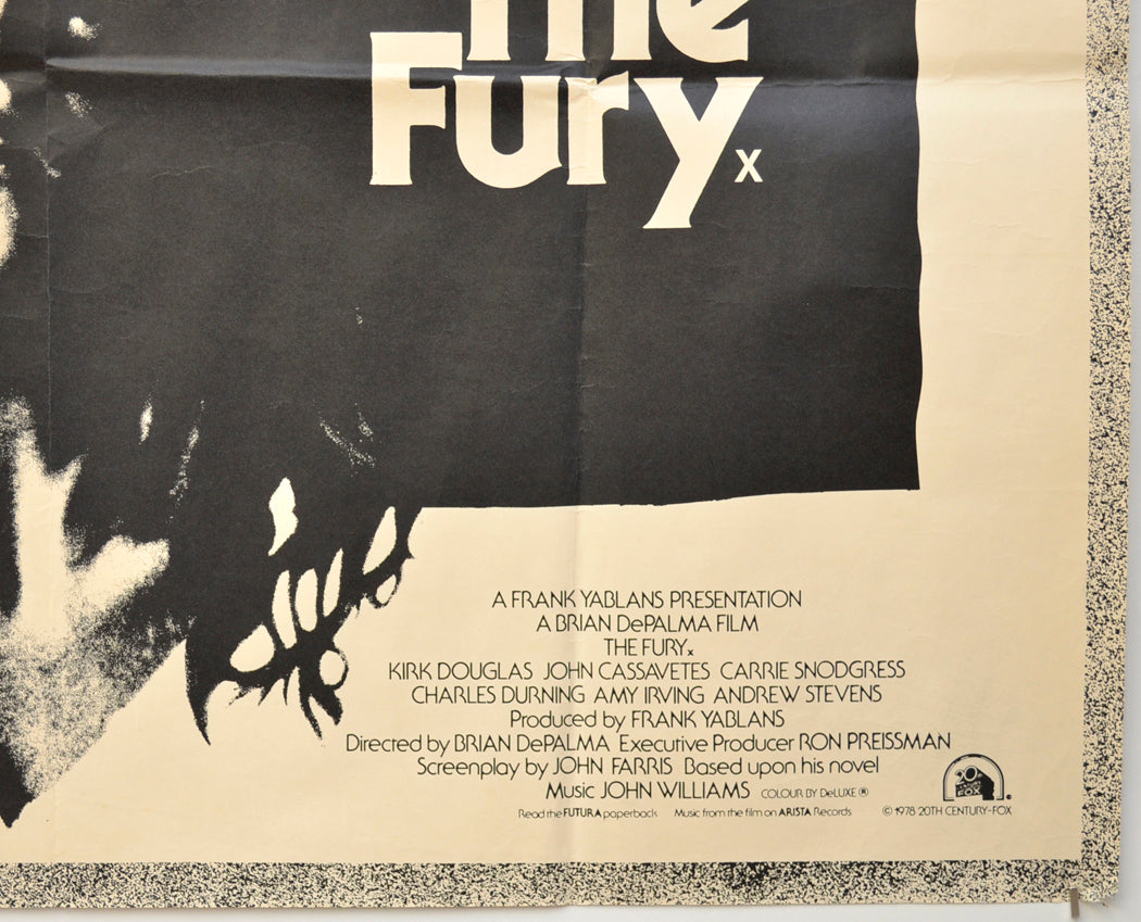 THE FURY (Bottom Right) Cinema Quad Movie Poster 