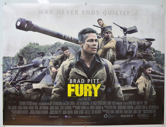 Fury - Original Quad Poster - Film Poster - Movie Poster