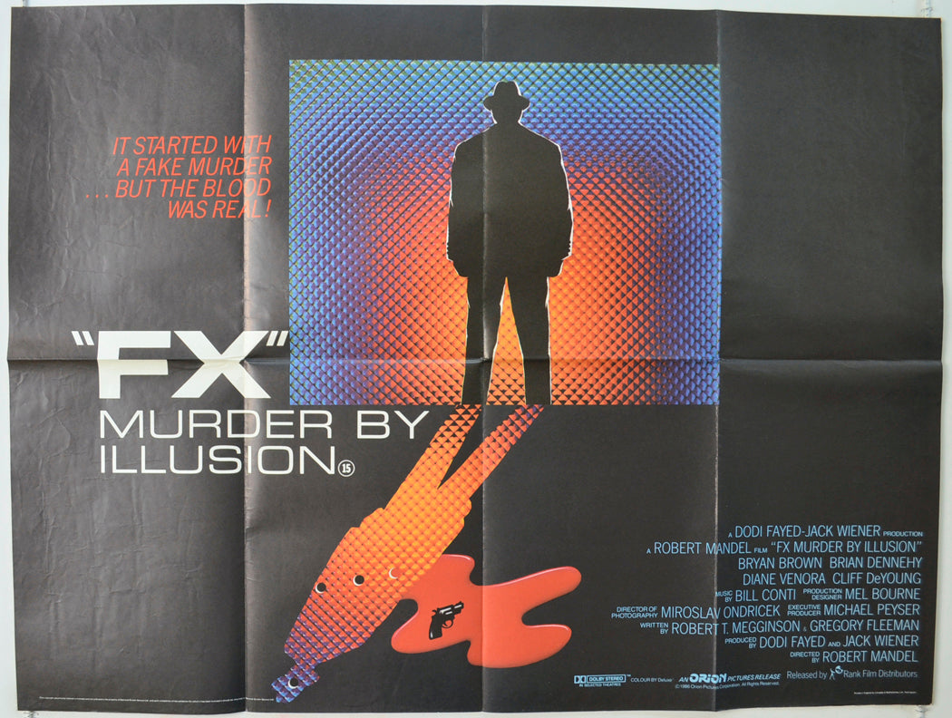 FX : Murder By Illusion   Original Quad Poster - Film Poster - Movie Poster 