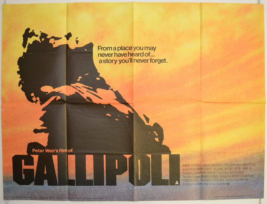 Gallipoli  Original British Quad Poster - Film Poster - Movie Poster 