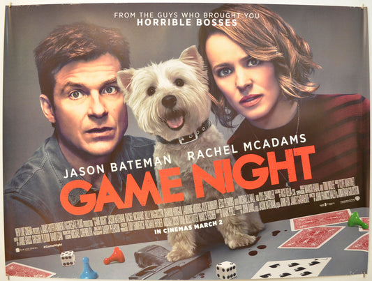 Game Night Original Quad Poster - Film Poster - Movie Poster