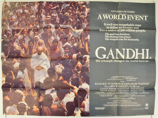 Gandhi Original British Quad Poster - Film Poster - Movie Poster 