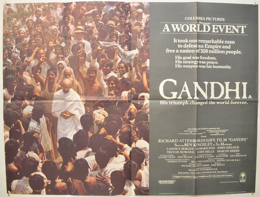 Gandhi Original Quad Poster - Film Poster - Movie Poster