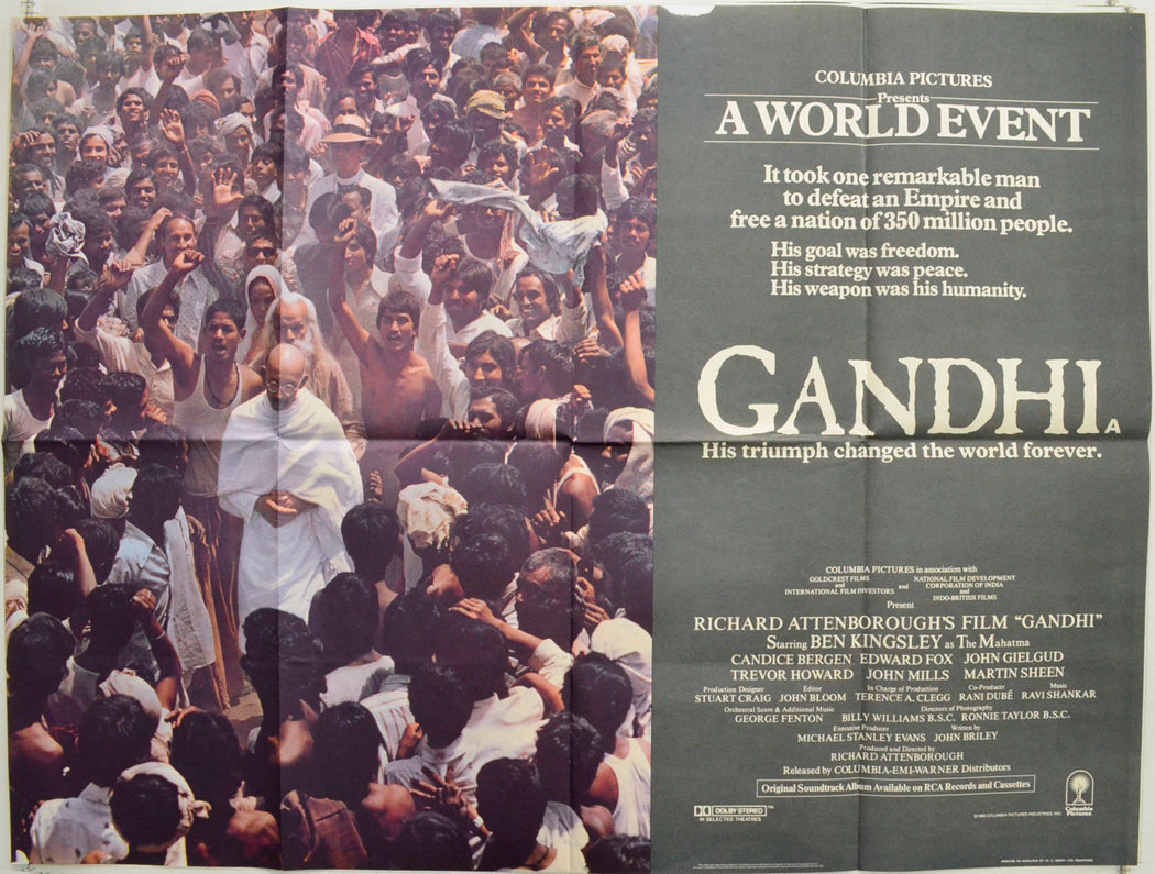 Gandhi Original British Quad Poster - Film Poster - Movie Poster 