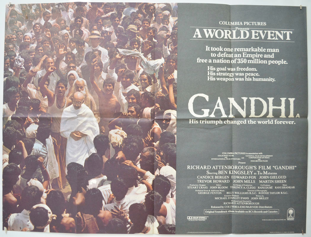 Gandhi Original Quad Poster - Film Poster - Movie Poster