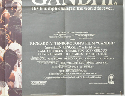 GANDHI (Bottom Right) Cinema Quad Movie Poster 