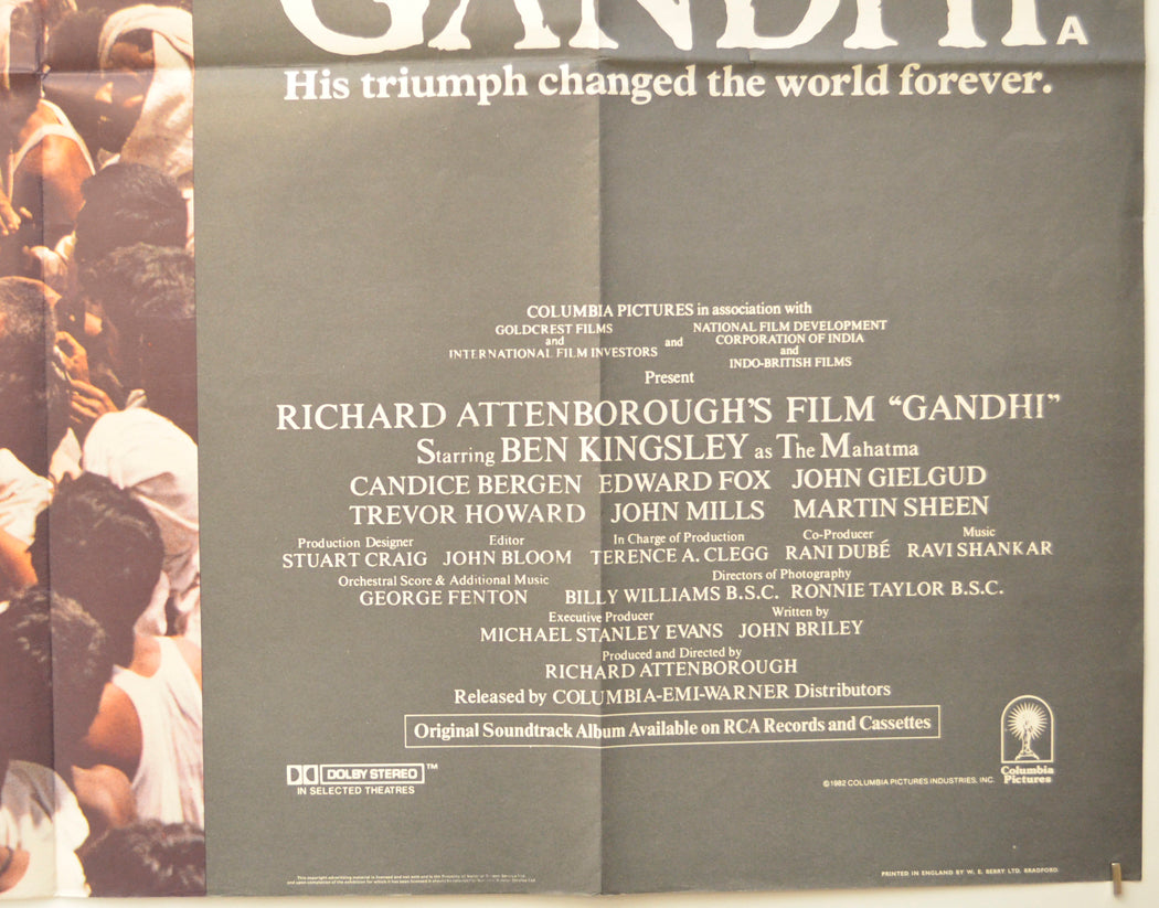 GANDHI (Bottom Right) Cinema Quad Movie Poster 