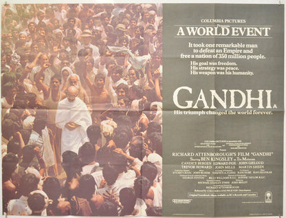 Gandhi Original Quad Poster - Film Poster - Movie Poster