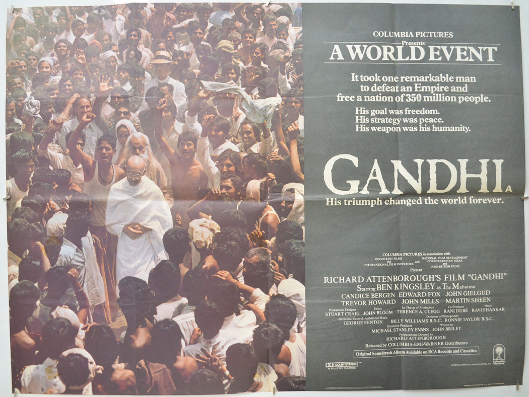 Gandhi Original Quad Poster - Film Poster - Movie Poster