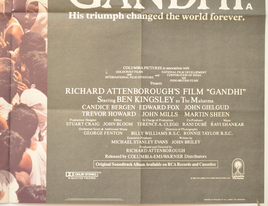 GANDHI (Bottom Right) Cinema Quad Movie Poster 