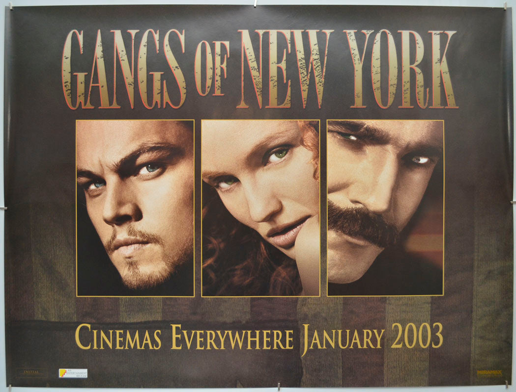 Gangs Of New York (Teaser / Advance Version) Original Quad Poster - Film Poster - Movie Poster