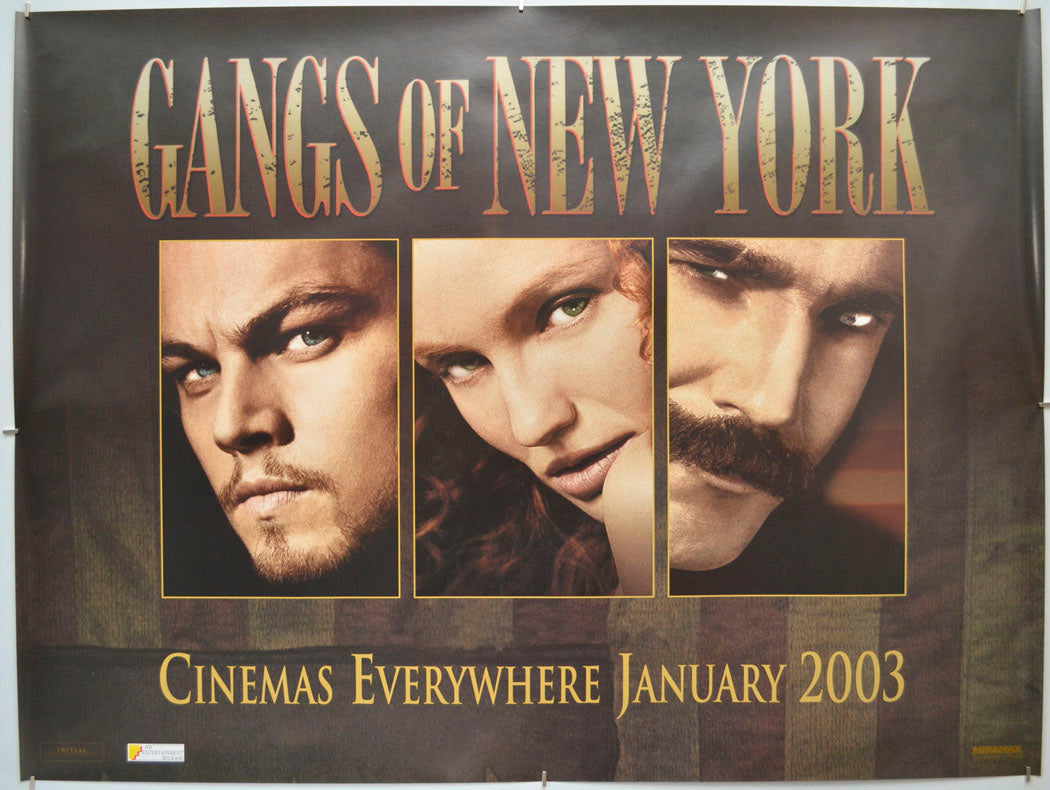 Gangs Of New York (Teaser / Advance Version) Original Quad Poster - Film Poster - Movie Poster