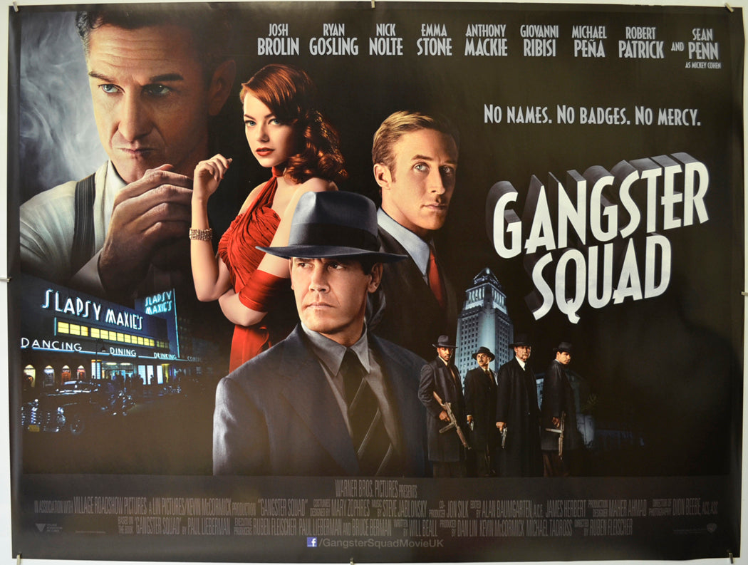 Gangster Squad  Original Quad Poster - Film Poster - Movie Poster