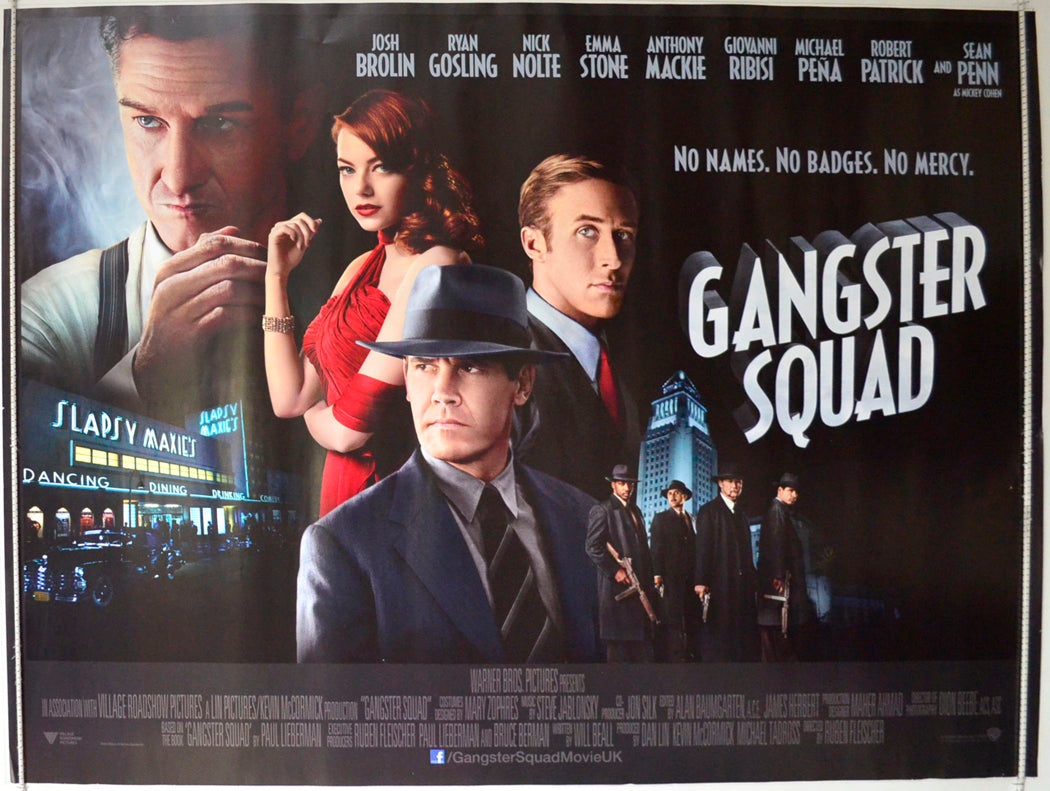 Gangster Squad Original British Quad Poster - Film Poster - Movie Poster 